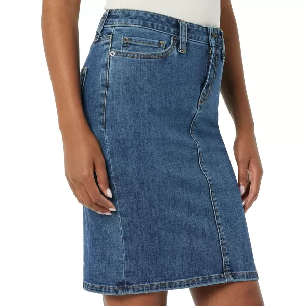 Amazon Essentials Womens Classic 5Pocket Denim Skirt Available in Plus SizeMedium Wash