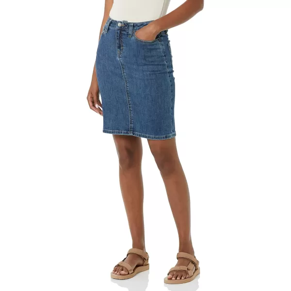 Amazon Essentials Womens Classic 5Pocket Denim Skirt Available in Plus SizeMedium Wash