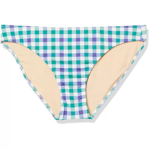 Amazon Essentials Womens Classic Bikini Swimsuit BottomBlueGreen Gingham