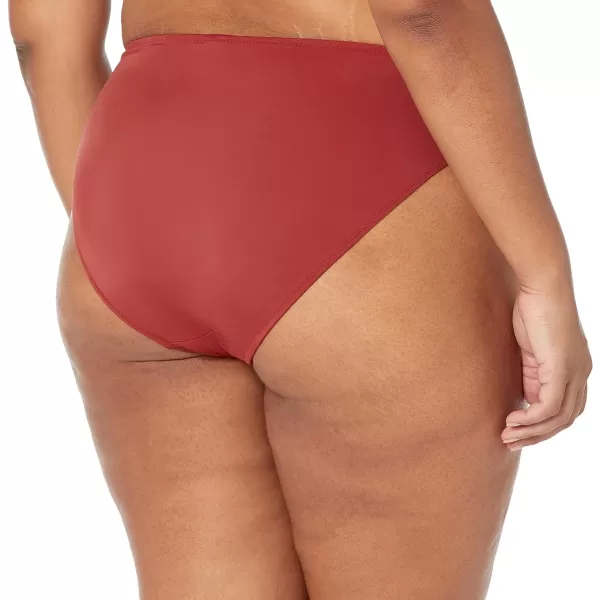 Amazon Essentials Womens Classic Bikini Swimsuit BottomBrick Red