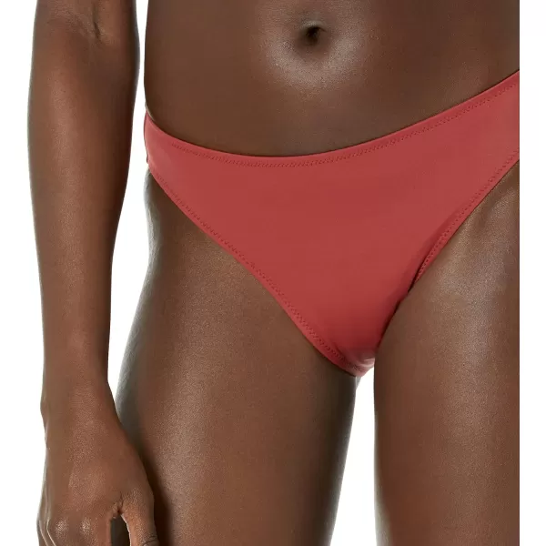 Amazon Essentials Womens Classic Bikini Swimsuit BottomBrick Red