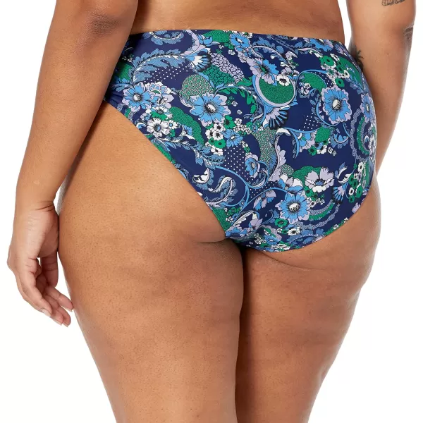 Amazon Essentials Womens Classic Bikini Swimsuit BottomDeep Blue Paisley
