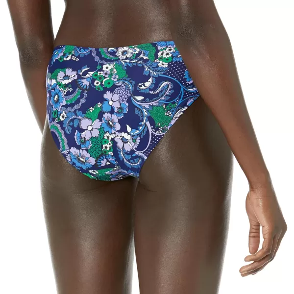 Amazon Essentials Womens Classic Bikini Swimsuit BottomDeep Blue Paisley