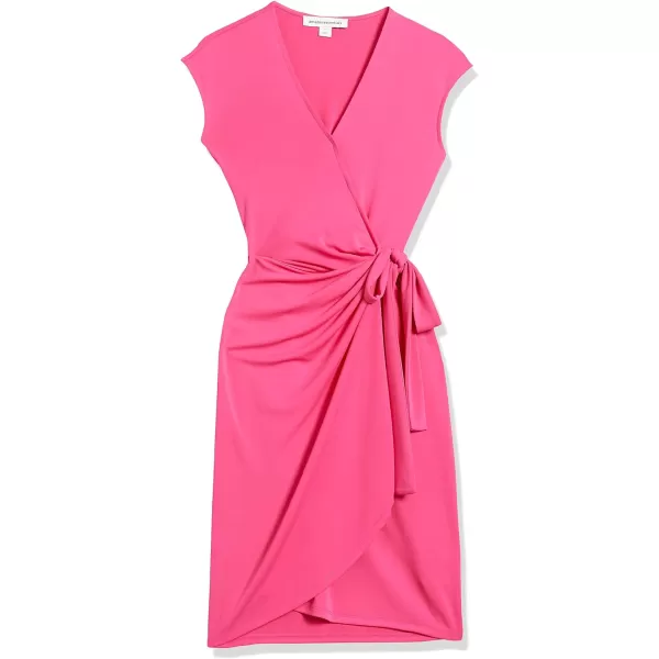 Amazon Essentials Womens Classic Cap Sleeve Wrap Dress Available in Plus SizeDark Pink