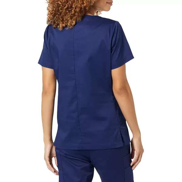 Amazon Essentials Womens Classic Fit Split Neck Crew Scrub Top Available in Plus SizeDark Blue