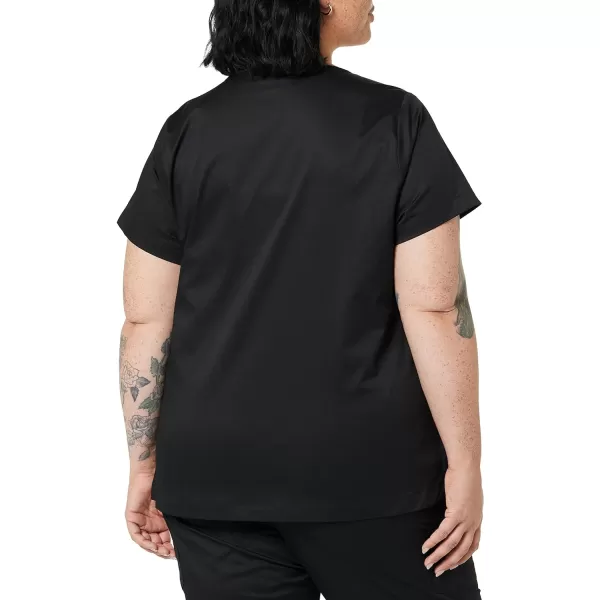 Amazon Essentials Womens Classic Fit VNeck Short Sleeve Scrub Top Available in Plus SizeBlack