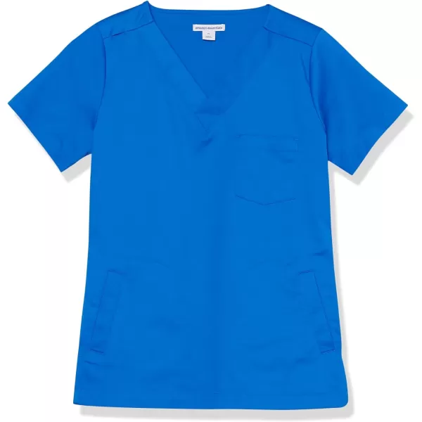 Amazon Essentials Womens Classic Fit VNeck Short Sleeve Scrub Top Available in Plus SizeBlue