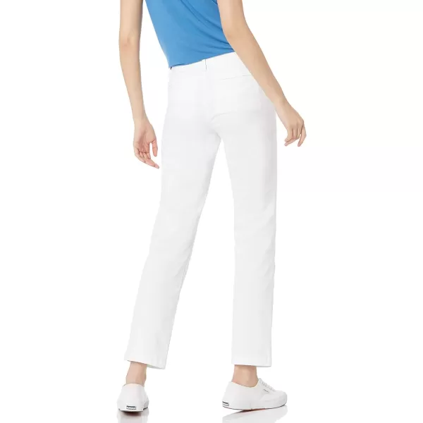 Amazon Essentials Womens Classic StraightFit Stretch Twill Chino PantBright White