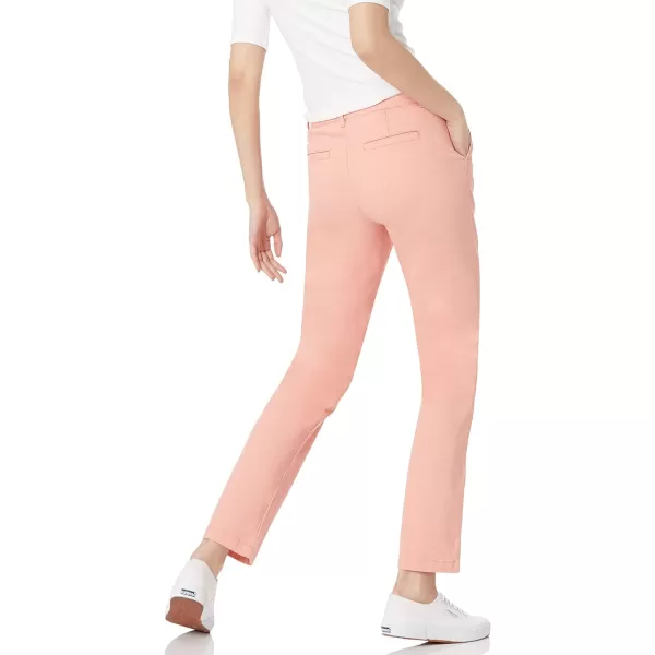 Amazon Essentials Womens Classic StraightFit Stretch Twill Chino PantCoral Pink