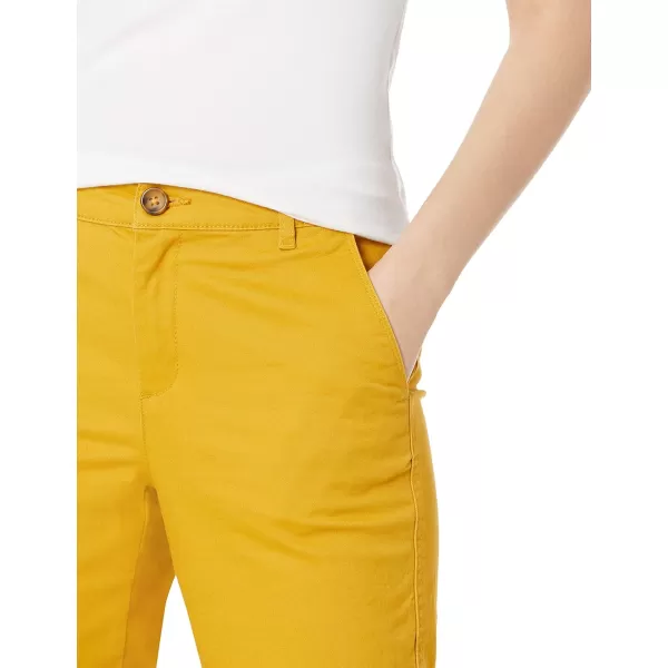 Amazon Essentials Womens Classic StraightFit Stretch Twill Chino PantDark Yellow