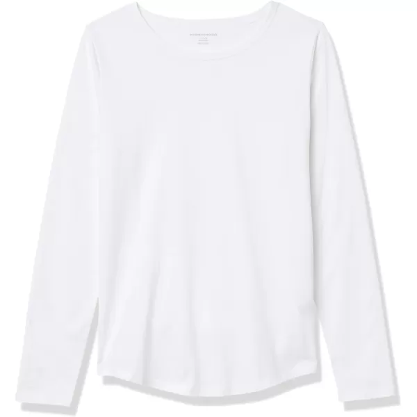 Amazon Essentials Womens ClassicFit 100 Cotton LongSleeve Crewneck TShirtWhite