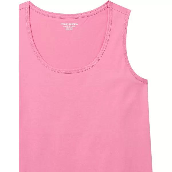 Amazon Essentials Womens ClassicFit 100 Cotton Sleeveless Tank Top Pack of 2BurgundyPink