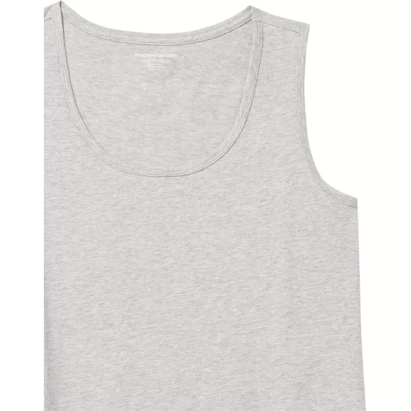 Amazon Essentials Womens ClassicFit 100 Cotton Sleeveless Tank Top Pack of 2Charcoal HeatherLight Grey Heather