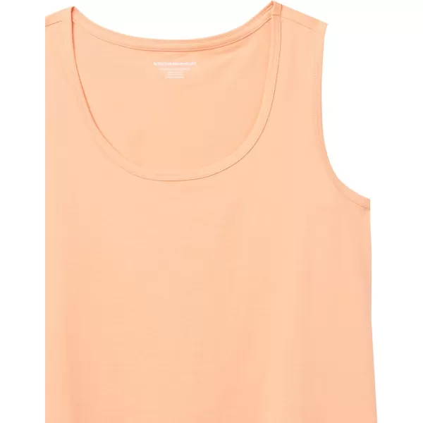 Amazon Essentials Womens ClassicFit 100 Cotton Sleeveless Tank Top Pack of 2Coral OrangeGolden Yellow