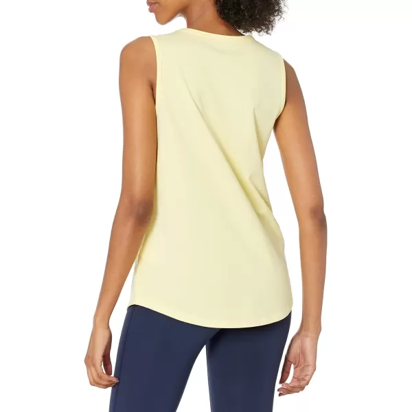 Amazon Essentials Womens ClassicFit 100 Cotton Sleeveless Tank Top Pack of 2Light YellowGolden Yellow