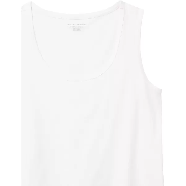 Amazon Essentials Womens ClassicFit 100 Cotton Sleeveless Tank Top Pack of 2White