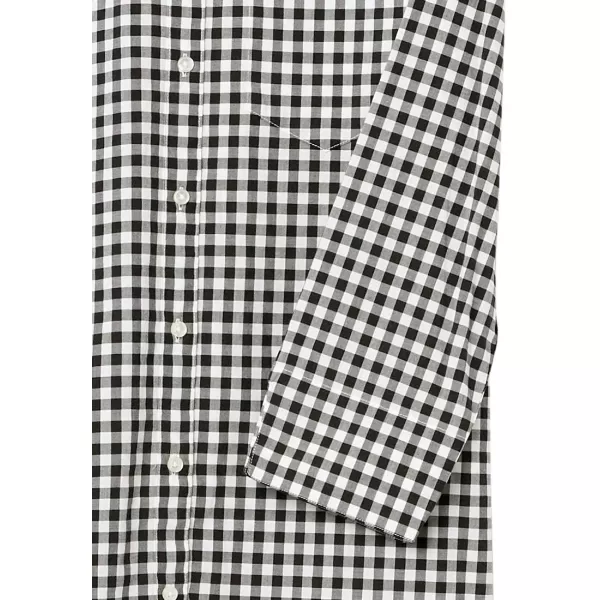 Amazon Essentials Womens ClassicFit 34 Sleeve Poplin ShirtBlack White Gingham