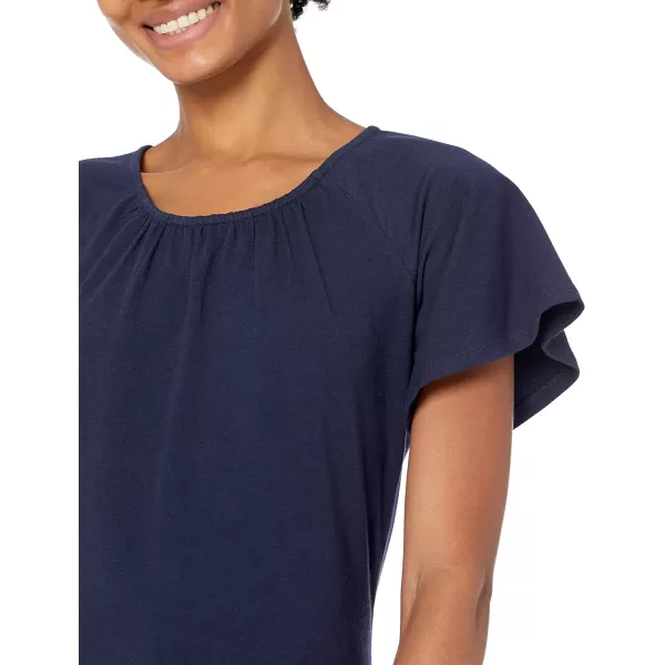 Amazon Essentials Womens ClassicFit Cape Sleeve Open Crewneck TShirtNavy