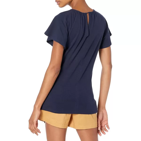 Amazon Essentials Womens ClassicFit Cape Sleeve Open Crewneck TShirtNavy