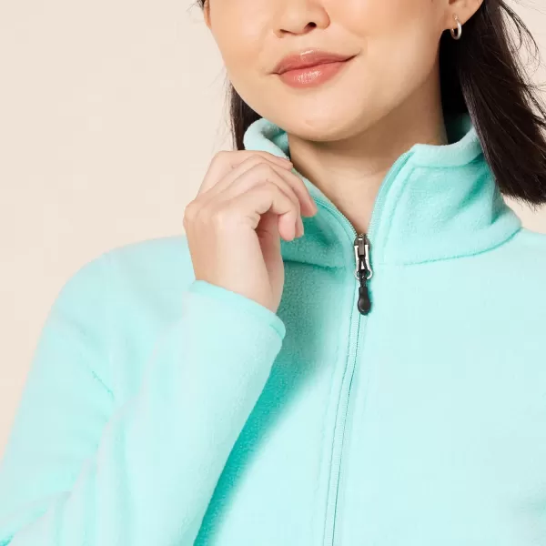 Amazon Essentials Womens ClassicFit FullZip Polar Soft Fleece Jacket Available in Plus SizePolyester Aqua Blue