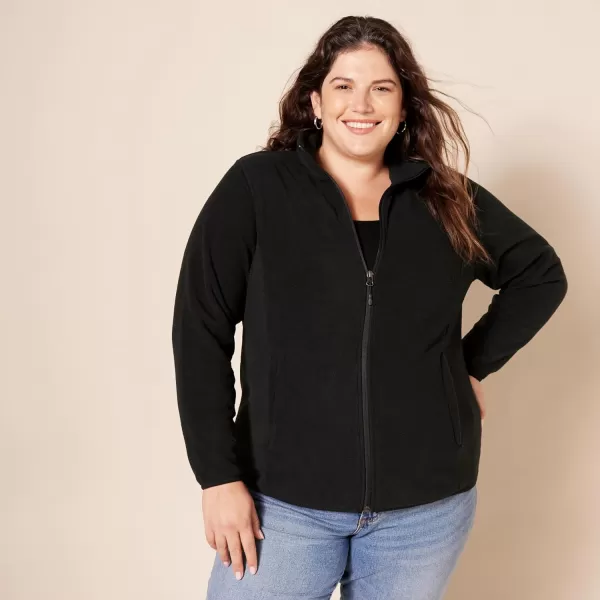 Amazon Essentials Womens ClassicFit FullZip Polar Soft Fleece Jacket Available in Plus SizePolyester Black