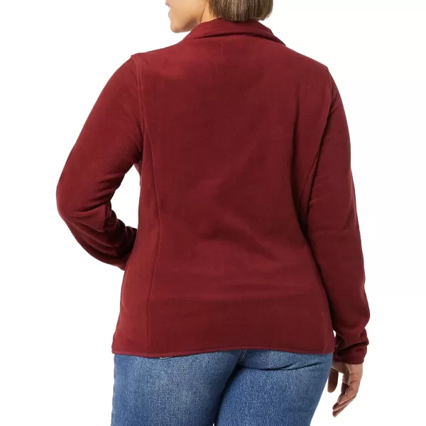 Amazon Essentials Womens ClassicFit FullZip Polar Soft Fleece Jacket Available in Plus SizePolyester Burgundy