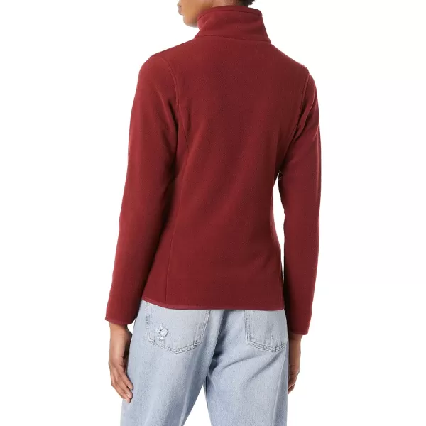 Amazon Essentials Womens ClassicFit FullZip Polar Soft Fleece Jacket Available in Plus SizePolyester Burgundy