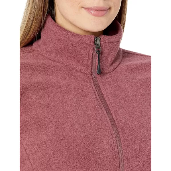 Amazon Essentials Womens ClassicFit FullZip Polar Soft Fleece Jacket Available in Plus SizePolyester Burgundy Heather