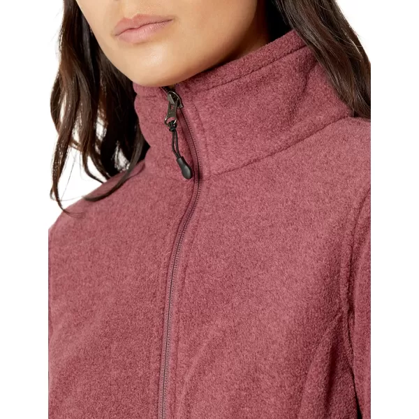 Amazon Essentials Womens ClassicFit FullZip Polar Soft Fleece Jacket Available in Plus SizePolyester Burgundy Heather