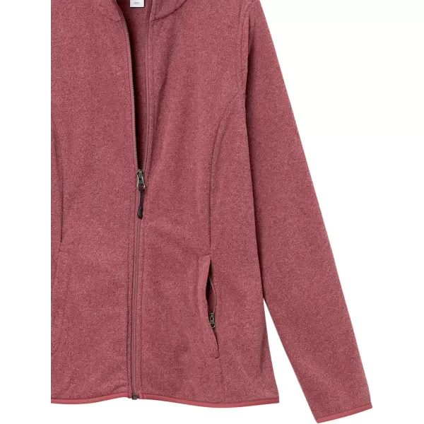 Amazon Essentials Womens ClassicFit FullZip Polar Soft Fleece Jacket Available in Plus SizePolyester Burgundy Heather