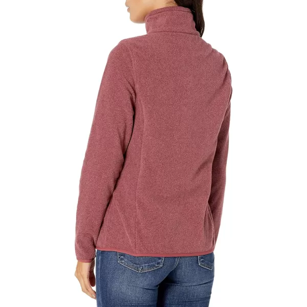 Amazon Essentials Womens ClassicFit FullZip Polar Soft Fleece Jacket Available in Plus SizePolyester Burgundy Heather