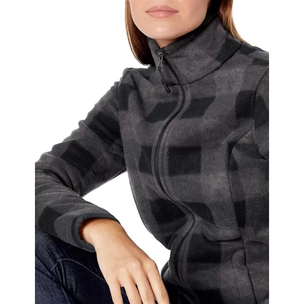 Amazon Essentials Womens ClassicFit FullZip Polar Soft Fleece Jacket Available in Plus SizePolyester Charcoal Buffalo Plaid