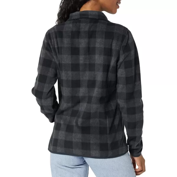 Amazon Essentials Womens ClassicFit FullZip Polar Soft Fleece Jacket Available in Plus SizePolyester Charcoal Mini Buffalo Plaid