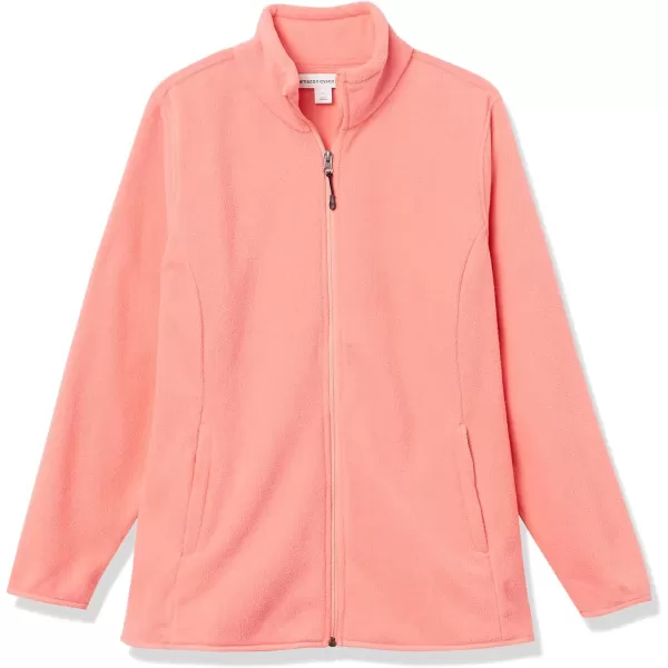 Amazon Essentials Womens ClassicFit FullZip Polar Soft Fleece Jacket Available in Plus SizePolyester Coral Pink