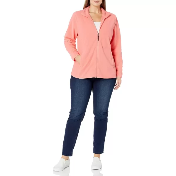 Amazon Essentials Womens ClassicFit FullZip Polar Soft Fleece Jacket Available in Plus SizePolyester Coral Pink