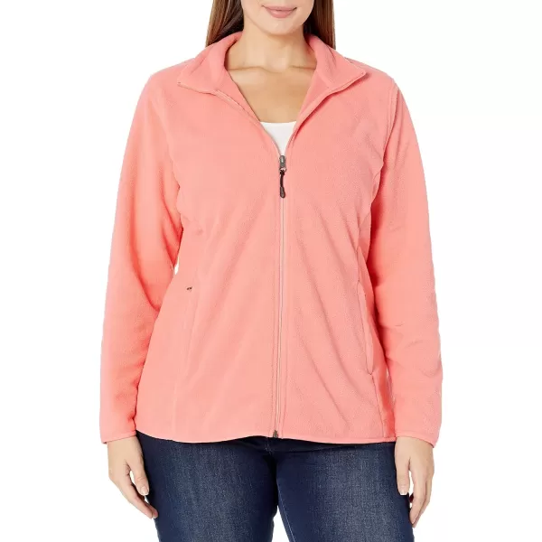 Amazon Essentials Womens ClassicFit FullZip Polar Soft Fleece Jacket Available in Plus SizePolyester Coral Pink