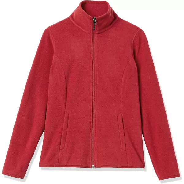 Amazon Essentials Womens ClassicFit FullZip Polar Soft Fleece Jacket Available in Plus SizePolyester Dark Red