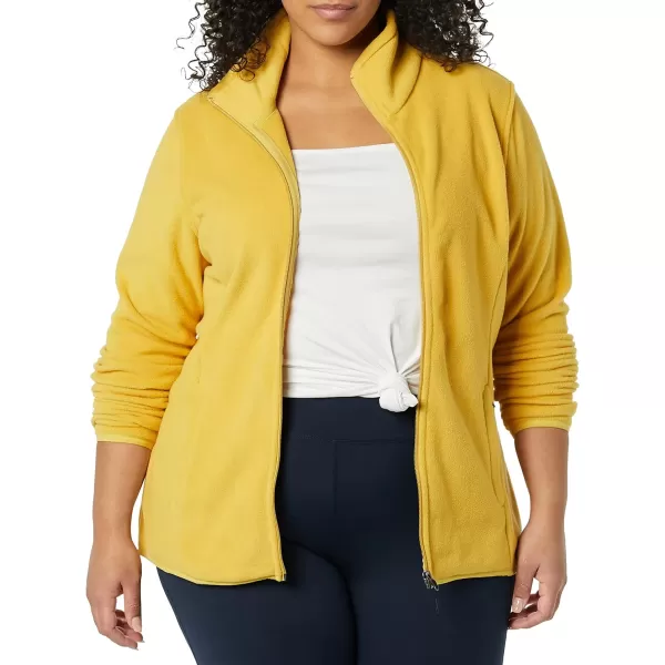 Amazon Essentials Womens ClassicFit FullZip Polar Soft Fleece Jacket Available in Plus SizePolyester Dark Yellow