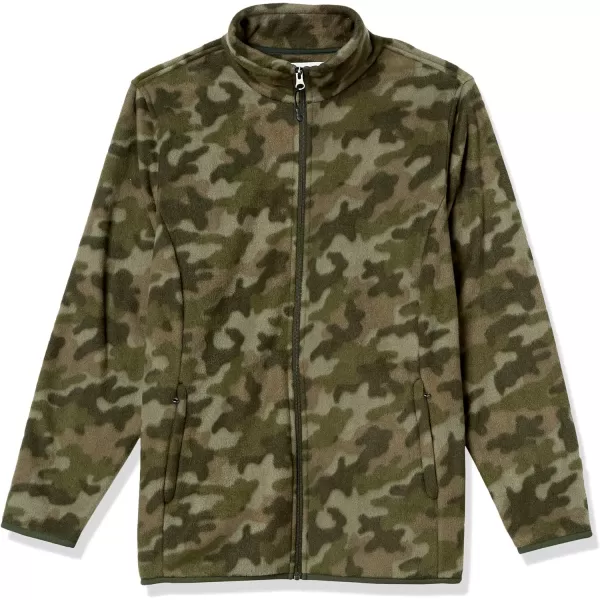 Amazon Essentials Womens ClassicFit FullZip Polar Soft Fleece Jacket Available in Plus SizePolyester Green Camo