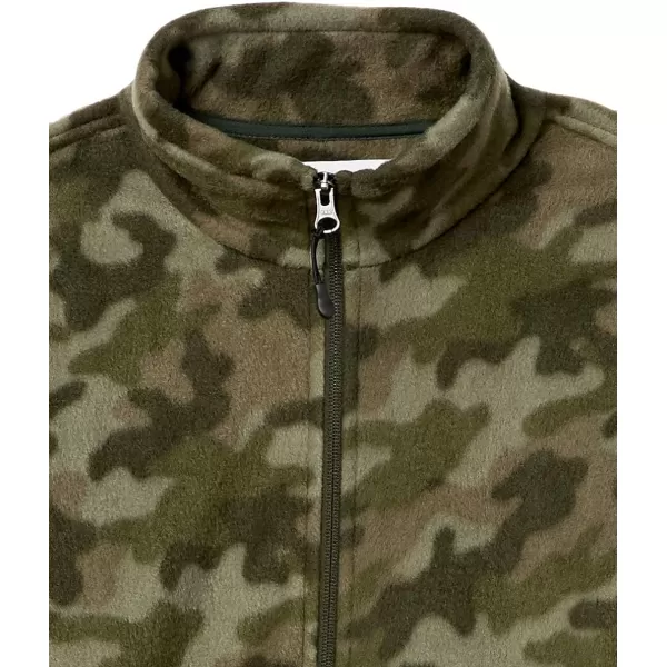 Amazon Essentials Womens ClassicFit FullZip Polar Soft Fleece Jacket Available in Plus SizePolyester Green Camo