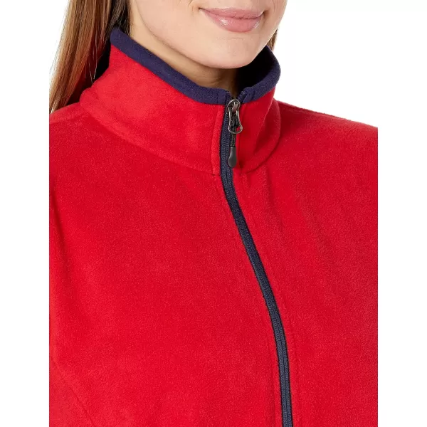 Amazon Essentials Womens ClassicFit FullZip Polar Soft Fleece Jacket Available in Plus SizePolyester Navy Red