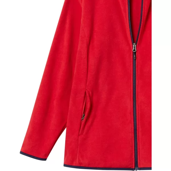 Amazon Essentials Womens ClassicFit FullZip Polar Soft Fleece Jacket Available in Plus SizePolyester Navy Red