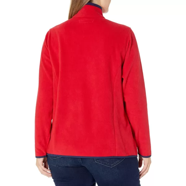 Amazon Essentials Womens ClassicFit FullZip Polar Soft Fleece Jacket Available in Plus SizePolyester Navy Red