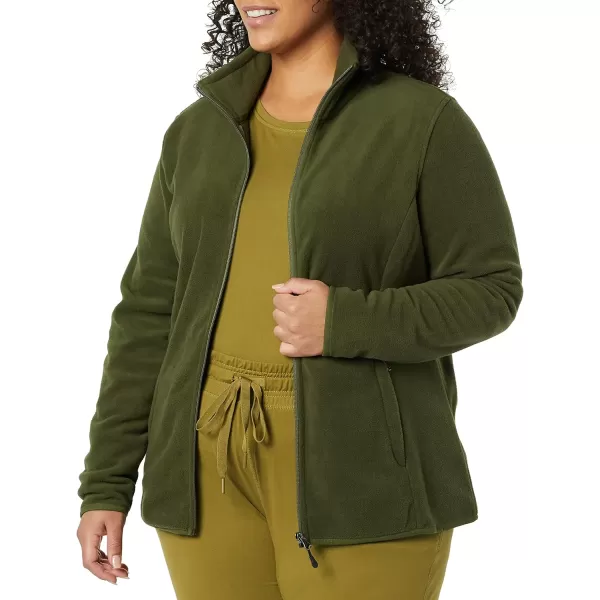 Amazon Essentials Womens ClassicFit FullZip Polar Soft Fleece Jacket Available in Plus SizePolyester Olive