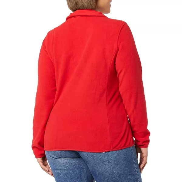 Amazon Essentials Womens ClassicFit FullZip Polar Soft Fleece Jacket Available in Plus SizePolyester Red