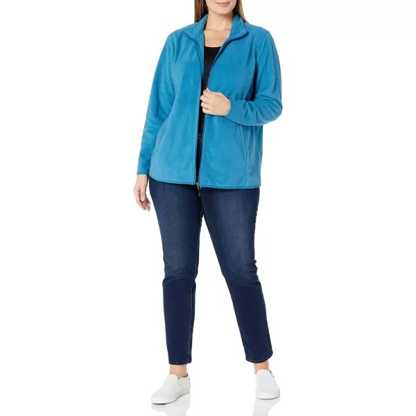 Amazon Essentials Womens ClassicFit FullZip Polar Soft Fleece Jacket Available in Plus SizePolyester Teal Blue