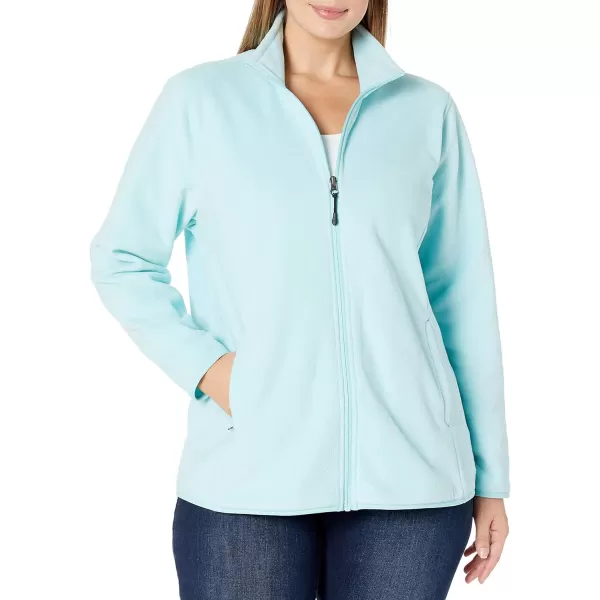 Amazon Essentials Womens ClassicFit FullZip Polar Soft Fleece Jacket Available in Plus SizeRecycled Polyester Aqua Blue