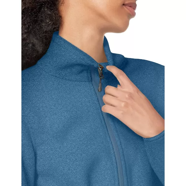 Amazon Essentials Womens ClassicFit FullZip Polar Soft Fleece Jacket Available in Plus SizeRecycled Polyester Blue Heather