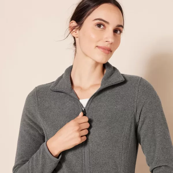 Amazon Essentials Womens ClassicFit FullZip Polar Soft Fleece Jacket Available in Plus SizeRecycled Polyester Charcoal Heather