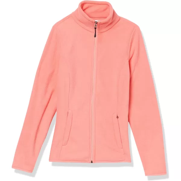 Amazon Essentials Womens ClassicFit FullZip Polar Soft Fleece Jacket Available in Plus SizeRecycled Polyester Coral Pink